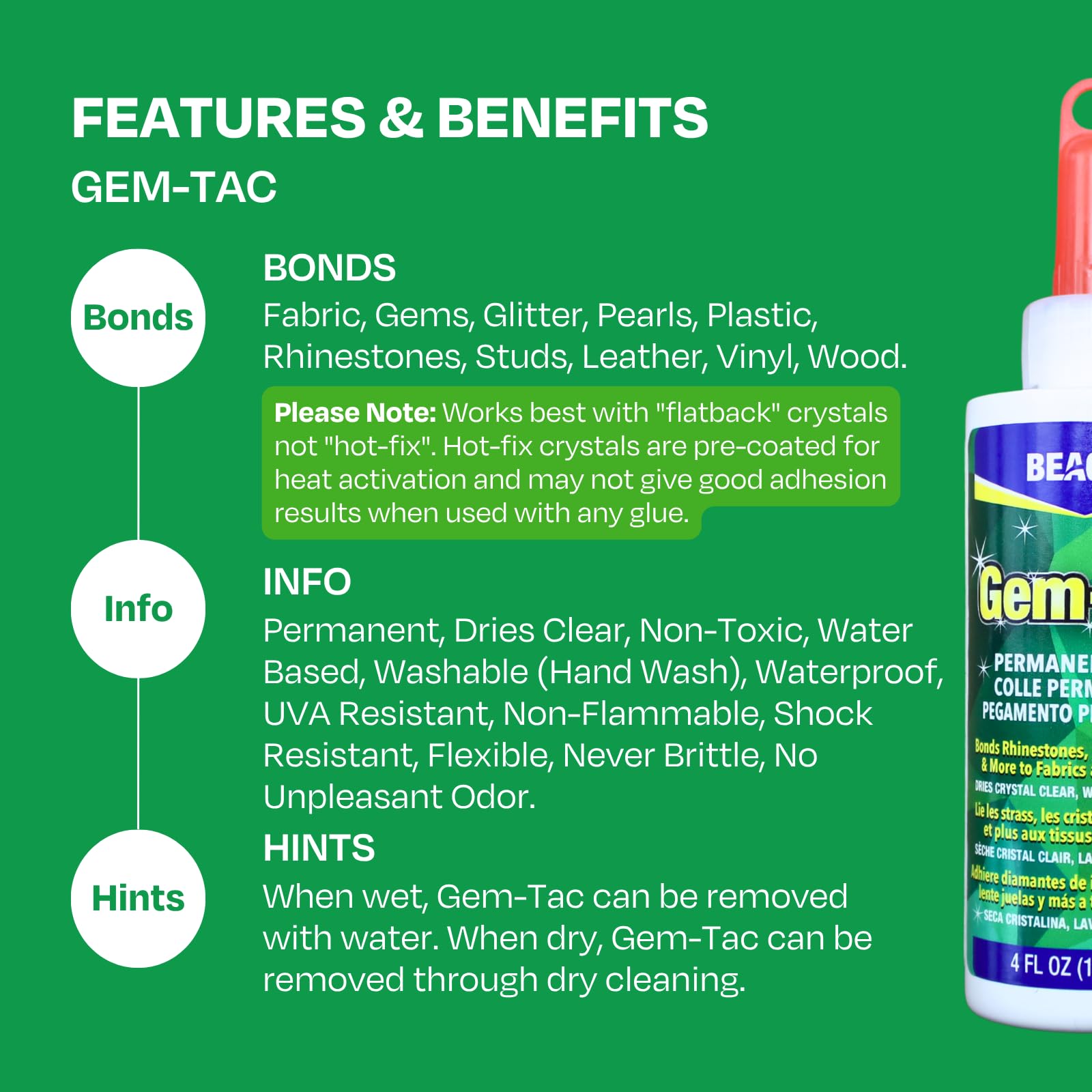 Beacon Gem-Tac rhinestone glue for fabrics
