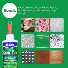 Crystal-clear drying glue for embellishments