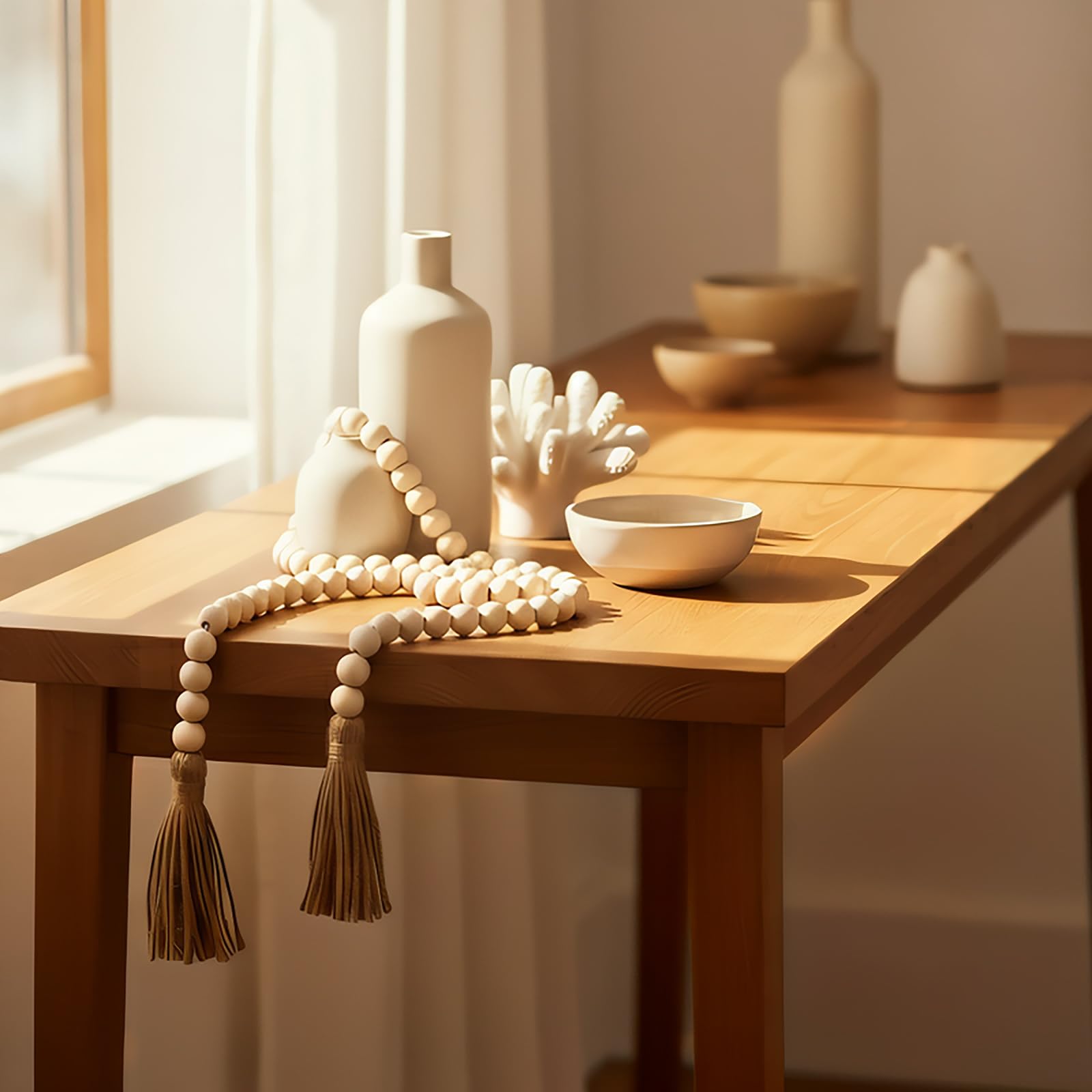 Beaded accent decor to warm up a room