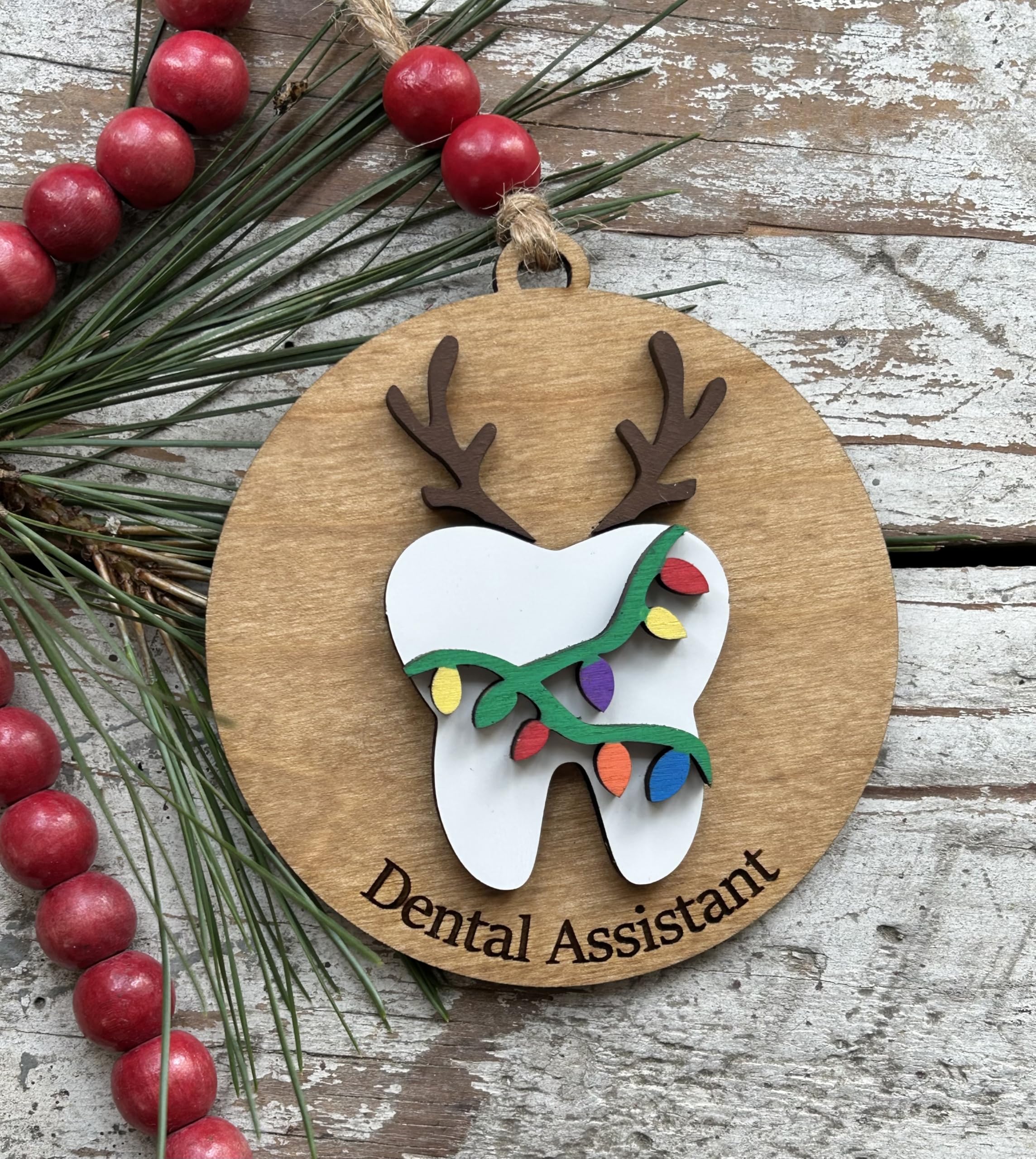 Includes beads ribbon and twine for hanging on the tree