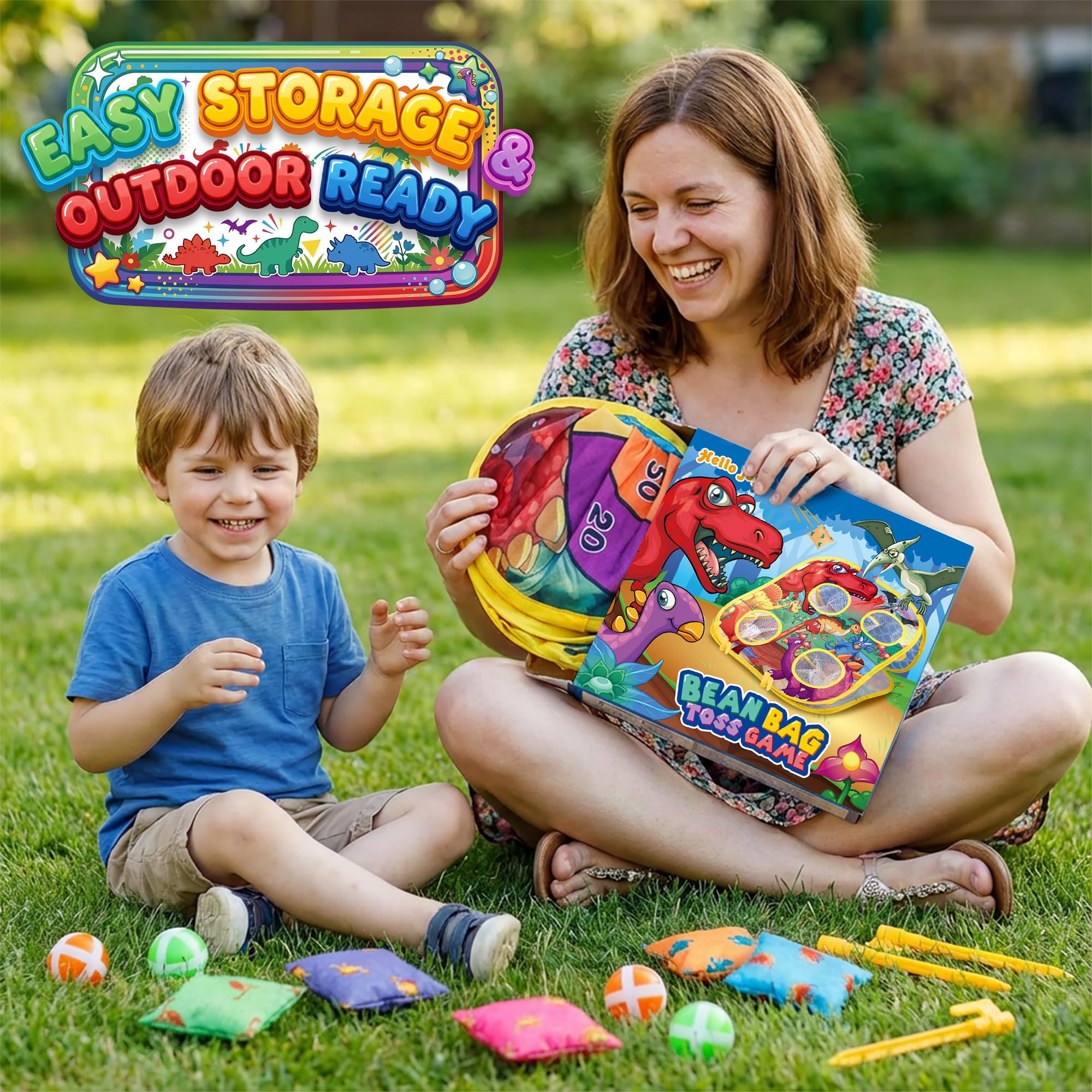 10 bean bags and 10 sticky balls included