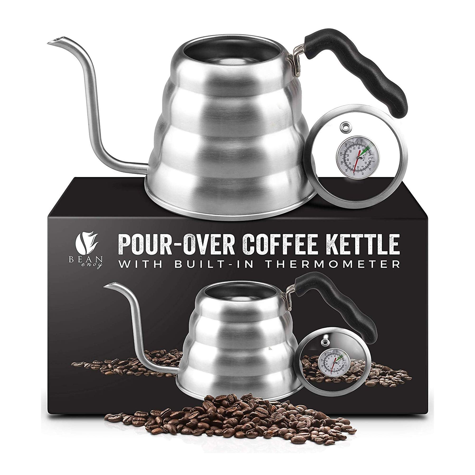 Bean Envy pour over coffee kettle with gooseneck spout