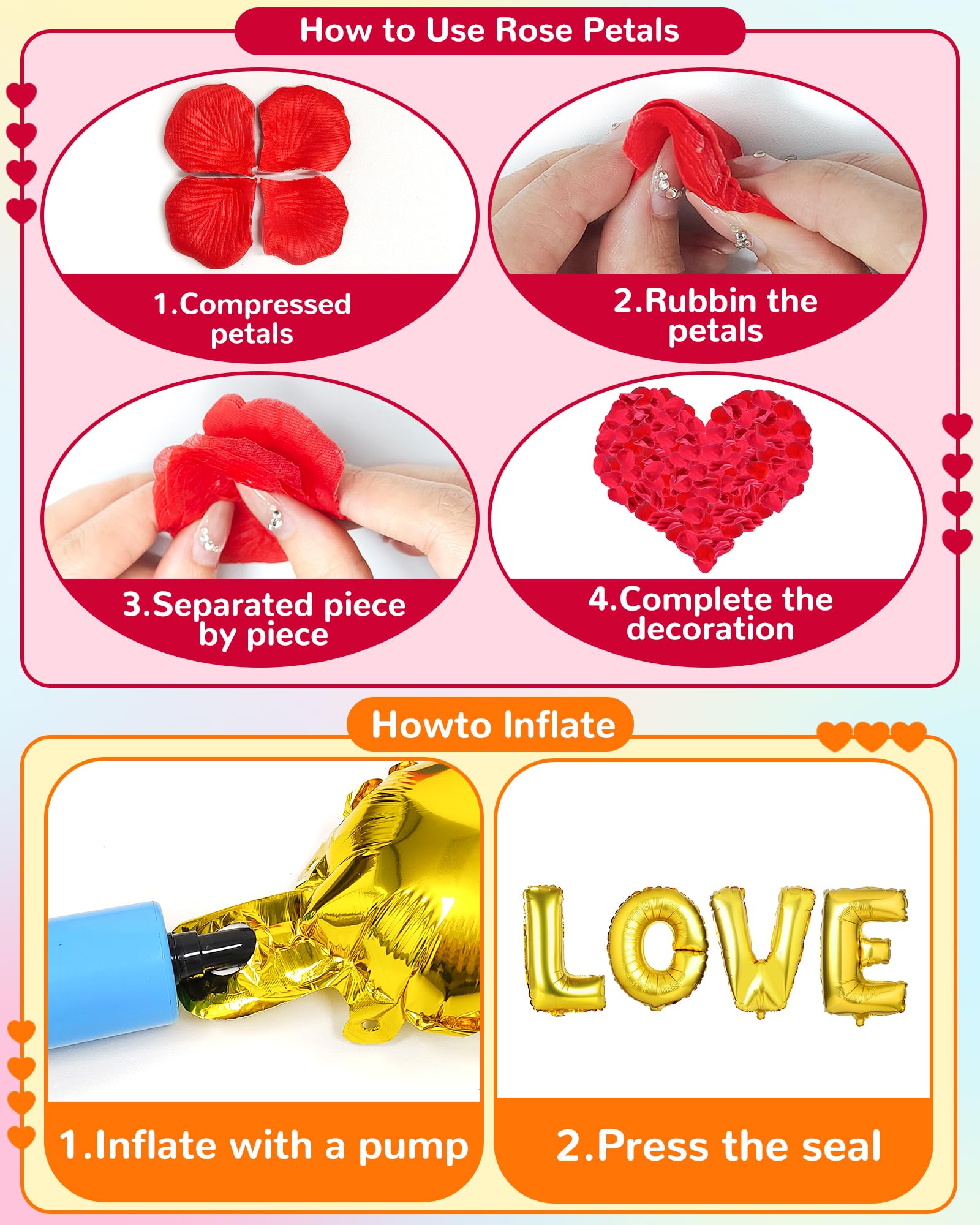 I LOVE YOU aluminum foil balloon 16in included in kit
