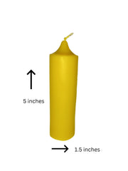 Bear Natural Organics beeswax pillar candle 5 tall 1.5 wide