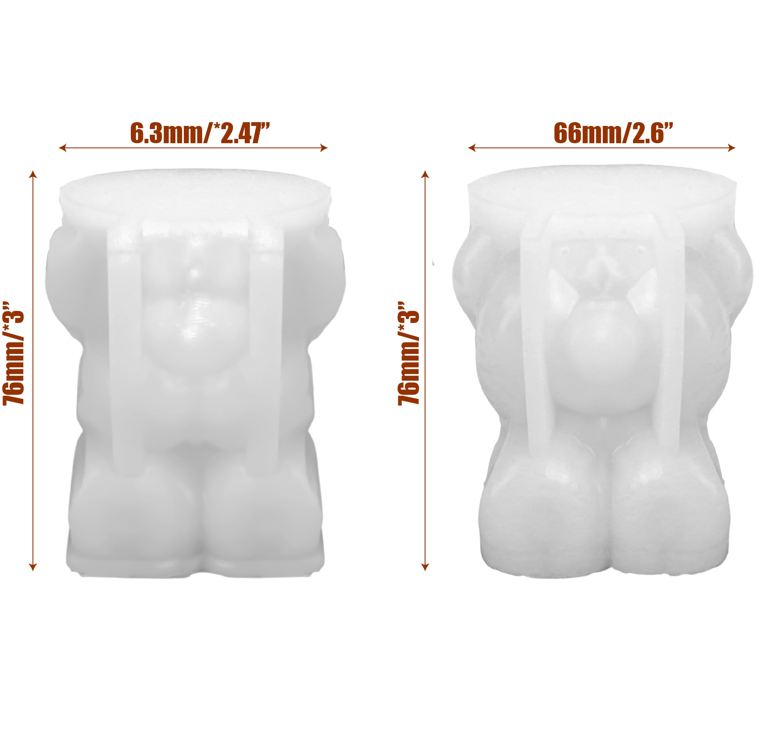 Bear Silicone Molds with textured fur for realistic 3D bear