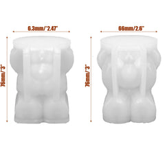 Bear Silicone Molds with textured fur for realistic 3D bear