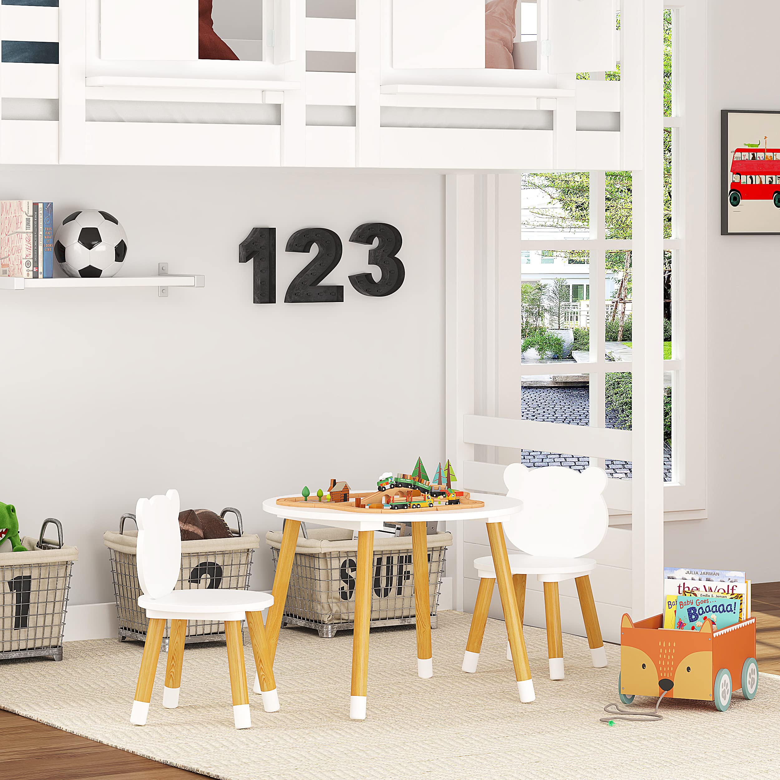White painted surface with smooth wear-resistant finish