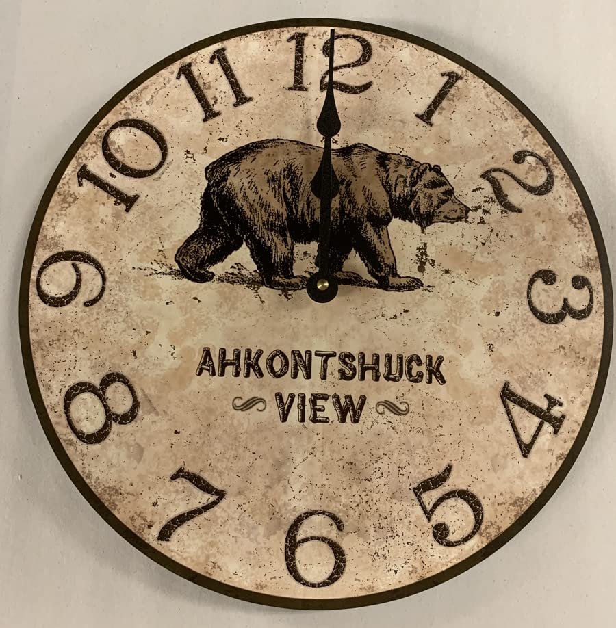 Bear themed wall clock packaging ready to ship