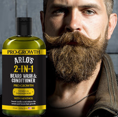 12 oz Arlo's beard wash and conditioner bottle