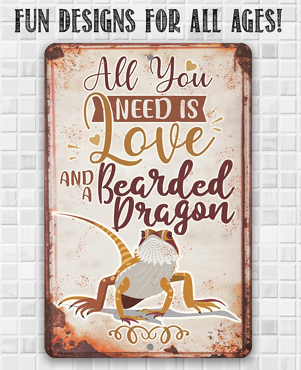 Bearded Dragon Metal Sign gift idea reptile lovers image
