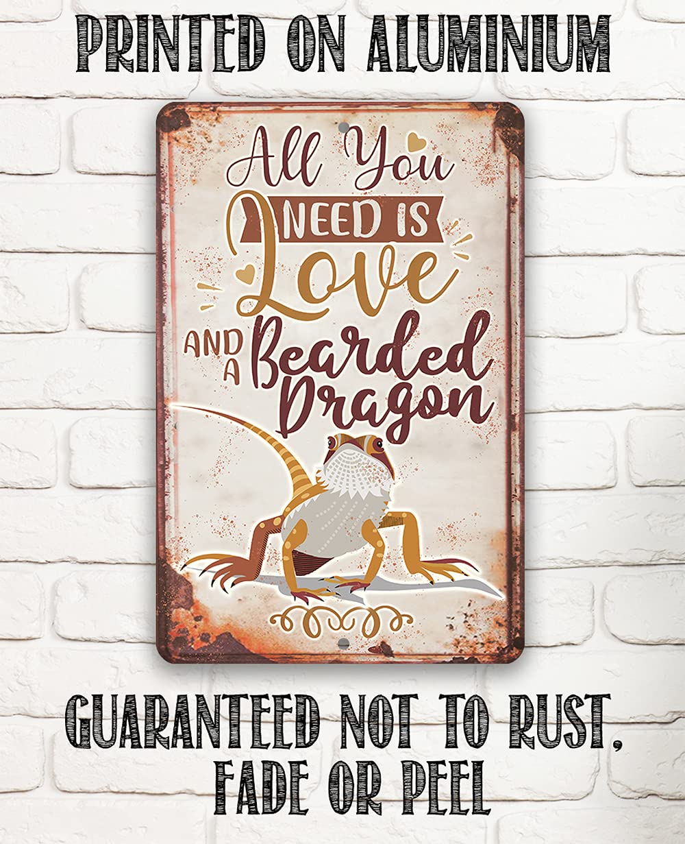 Bearded Dragon Metal Sign lightweight mounting image
