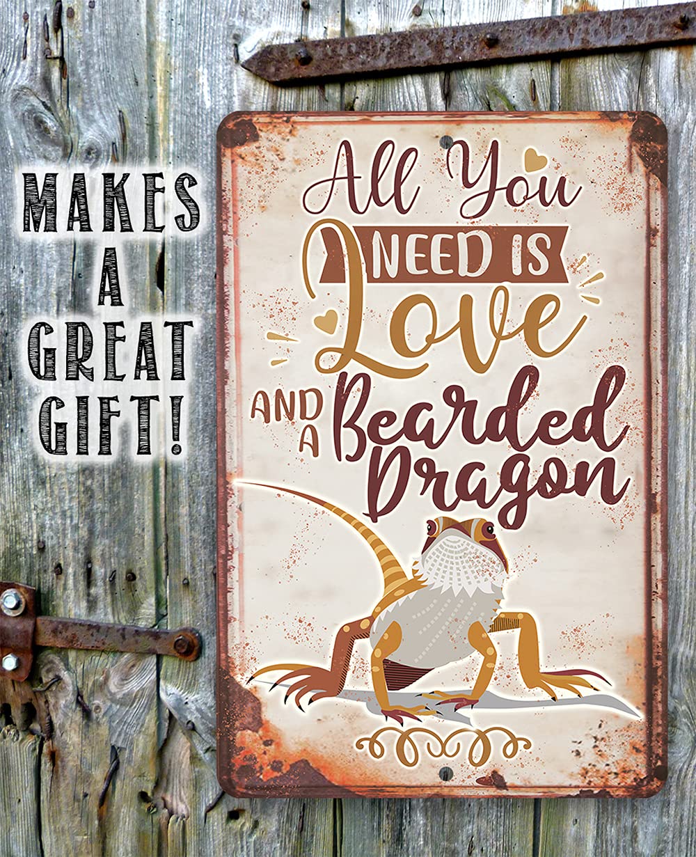 Bearded Dragon Metal Sign made in Tomball Texas image