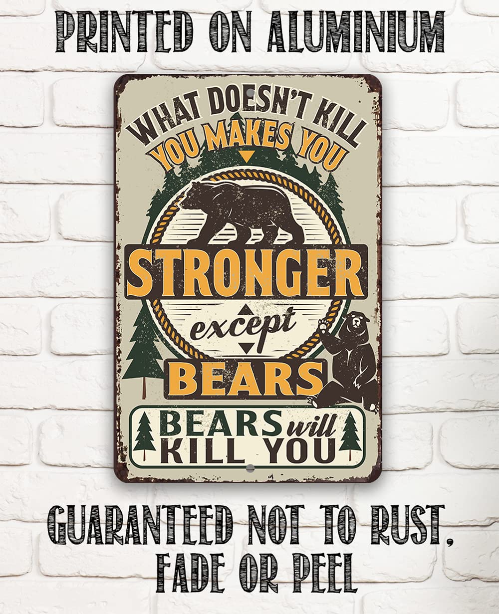 Bears metal sign 8x12 inch size