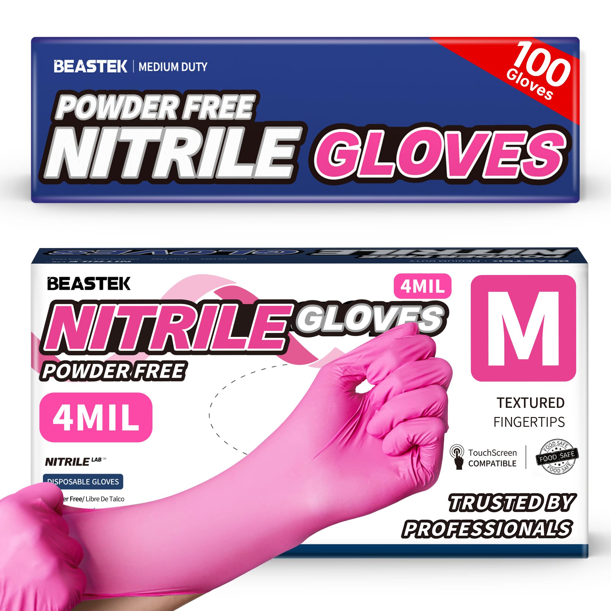 BEASTEK Medical nitrile exam gloves box label