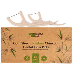 Beautiful Mind natural dental floss picks 75 pack product image