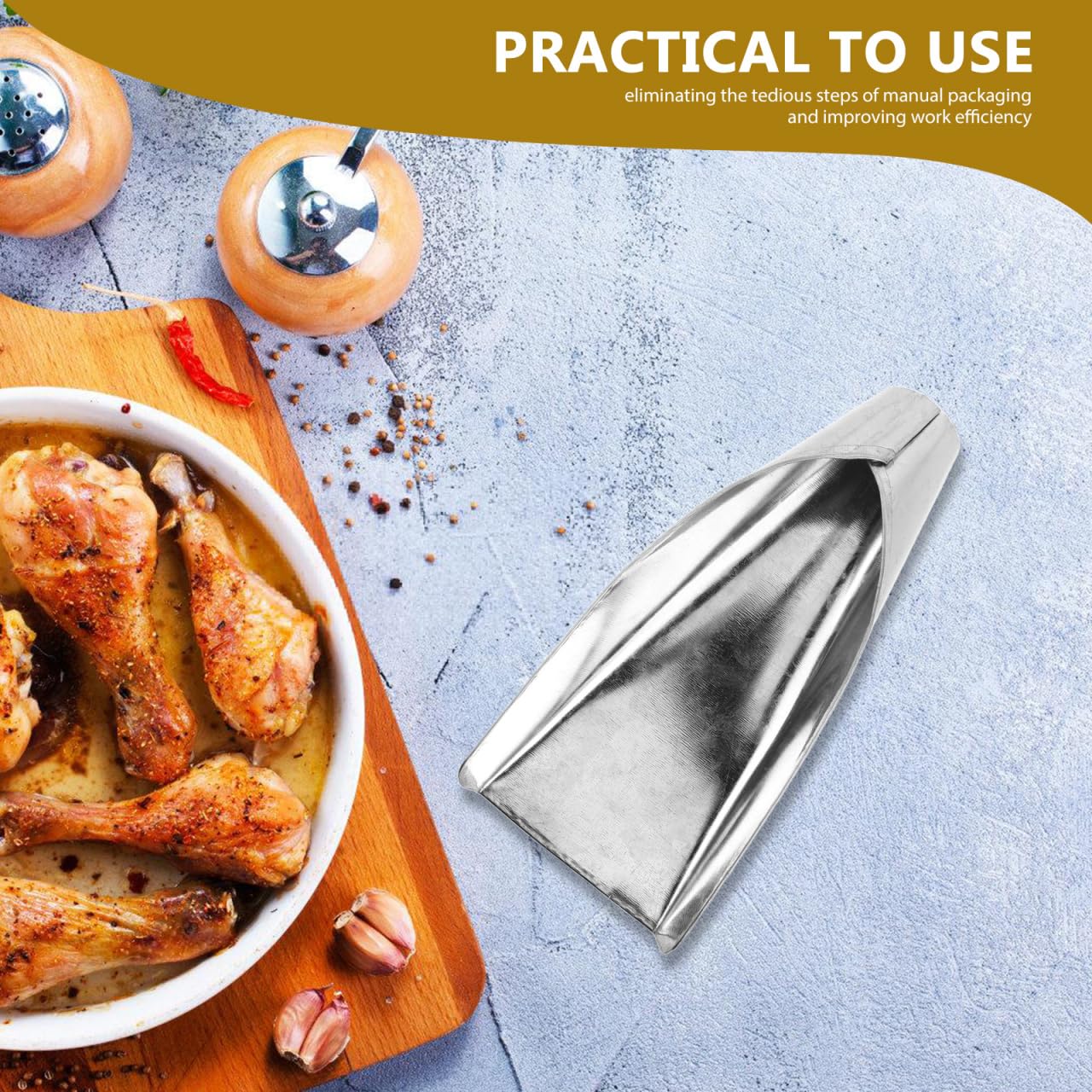 Iron BEBEMOKO funnel designed for safe food handling