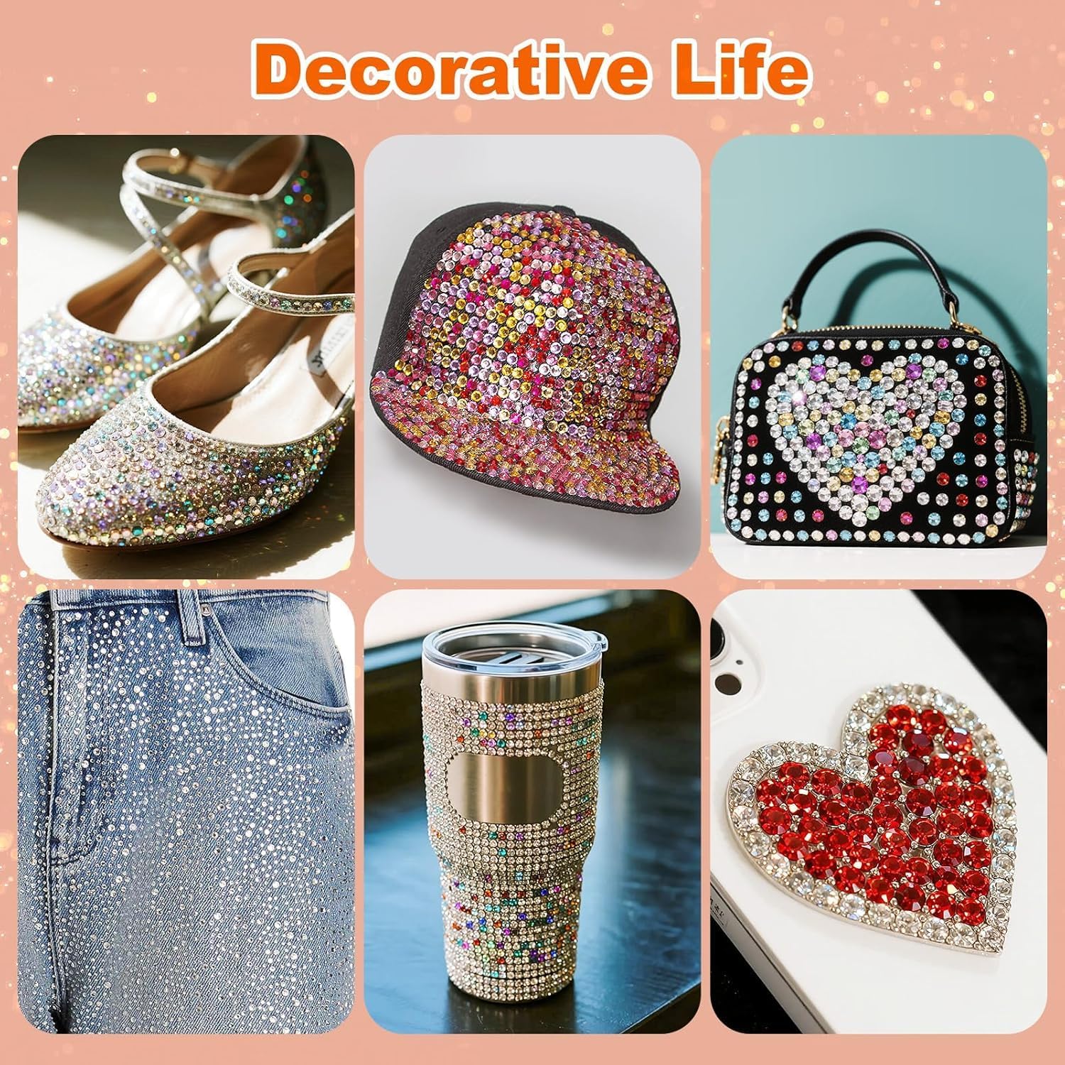 nail art embellishments with resin jelly rhinestones