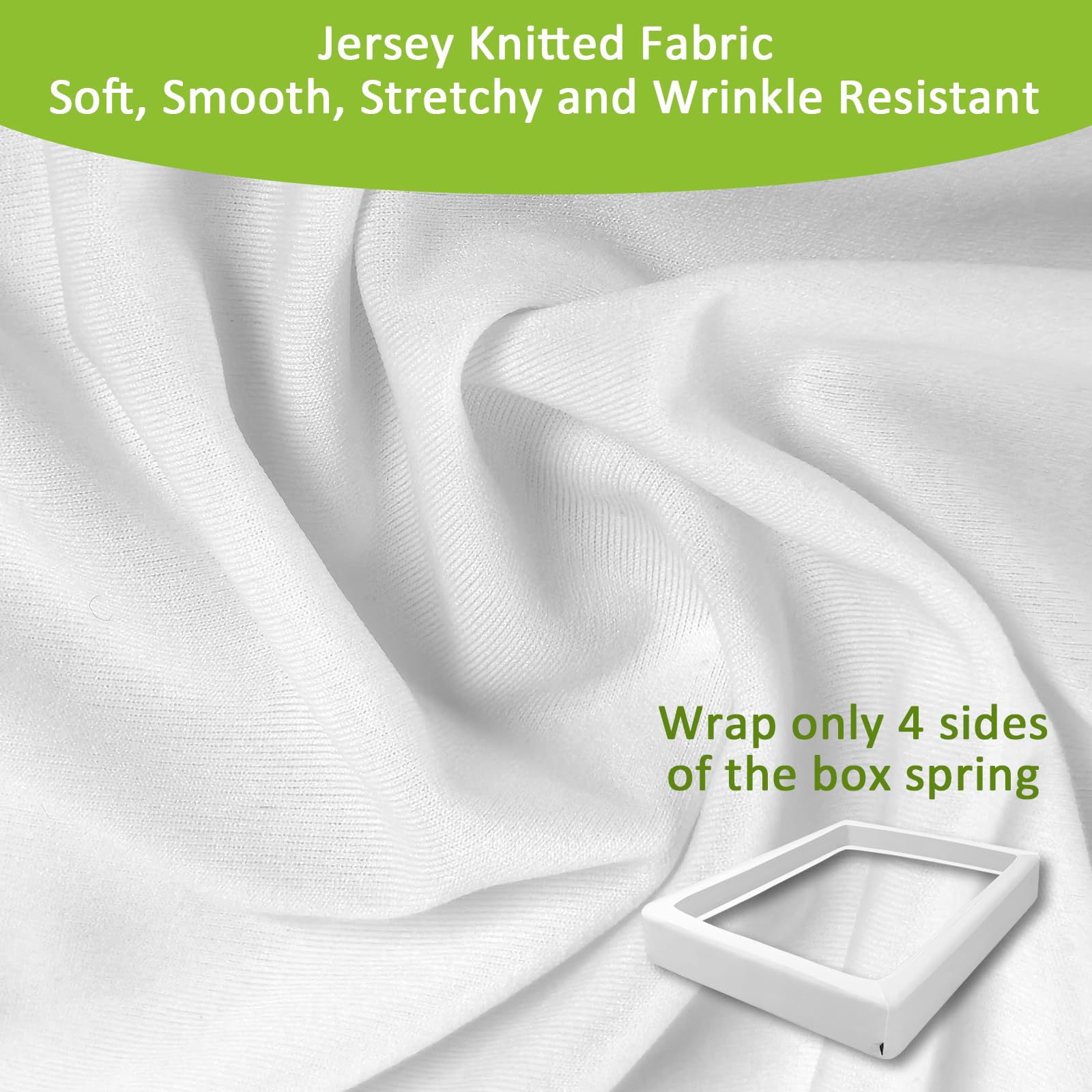 Bedecor box spring cover 4-9 inch queen XL