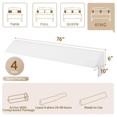 Removable machine washable cover on Bedluxe gap filler pillow