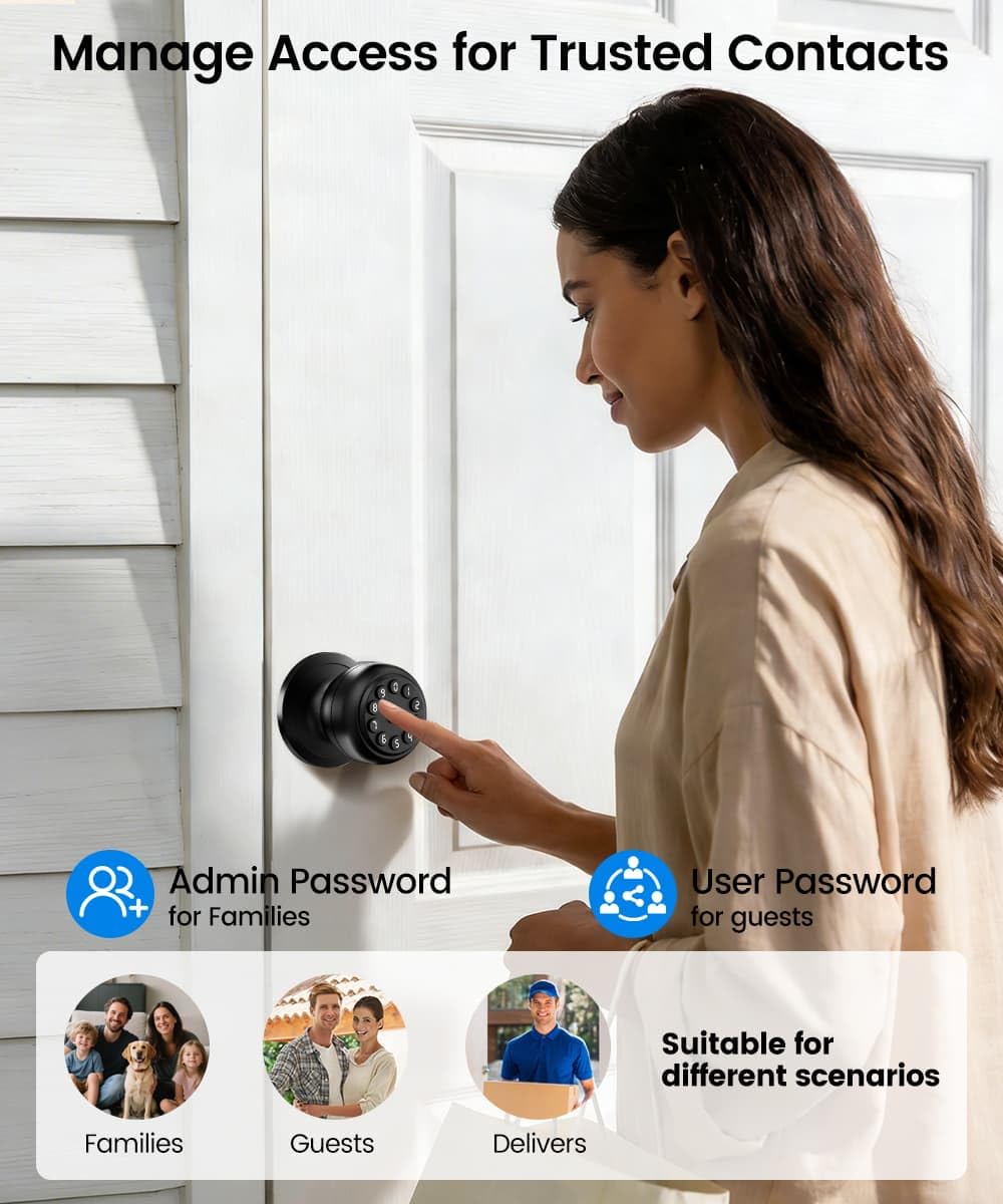 Bedroom door lock suitable for homes and apartments