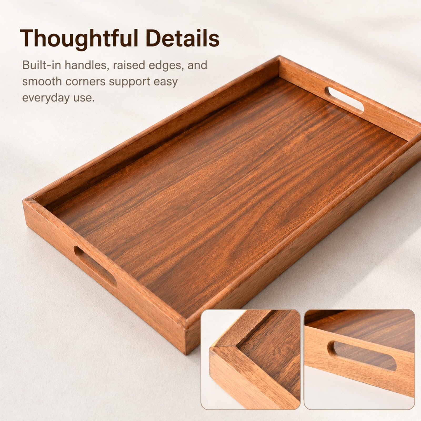 large wooden tray for ottoman and coffee table