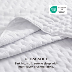 Bedsure all-season quilt set brushed microfiber close up