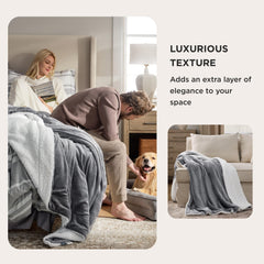 Bedsure throw blanket couch grey 50x60