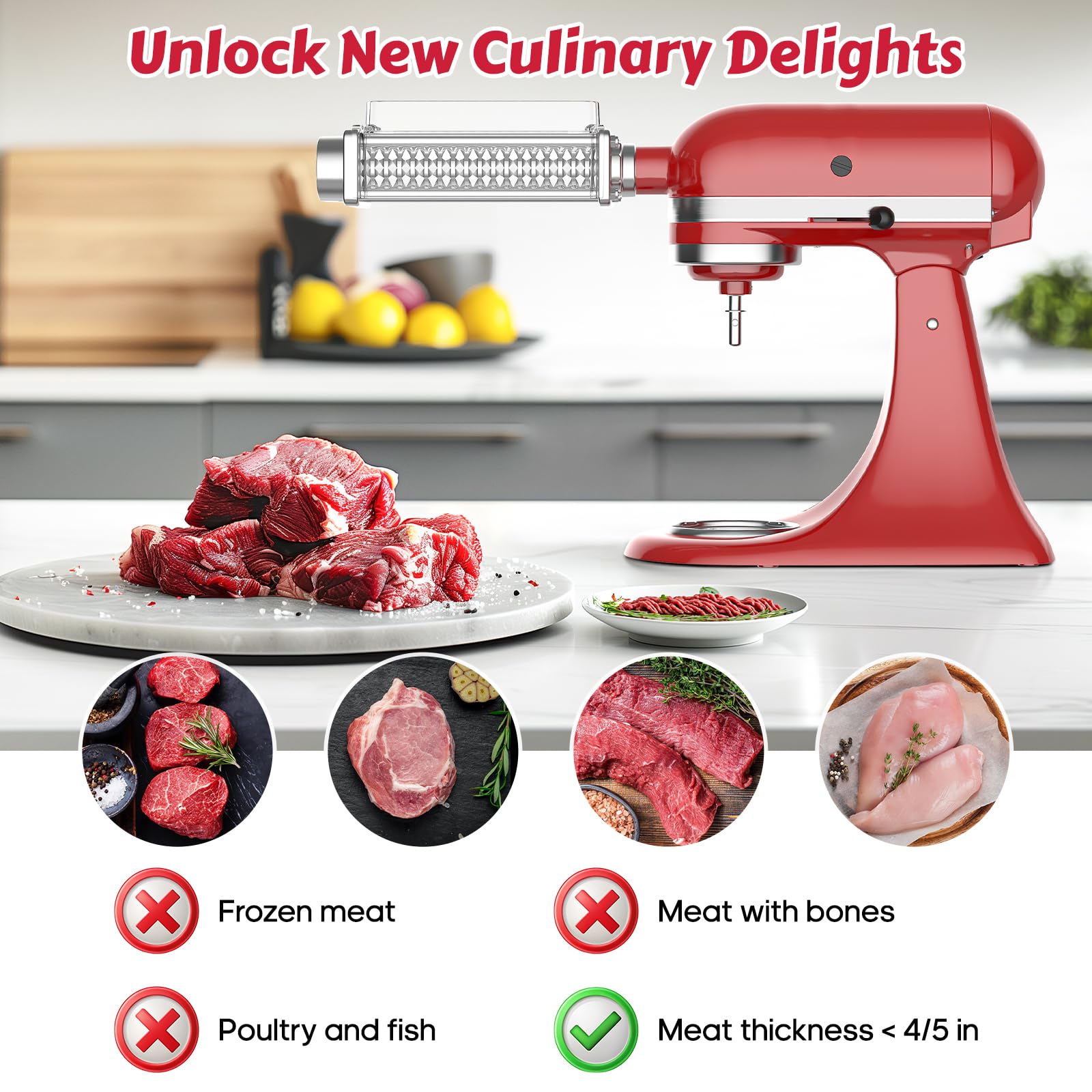 Entry size 5.1 x 0.7 inches for KitchenAid meat tenderizer