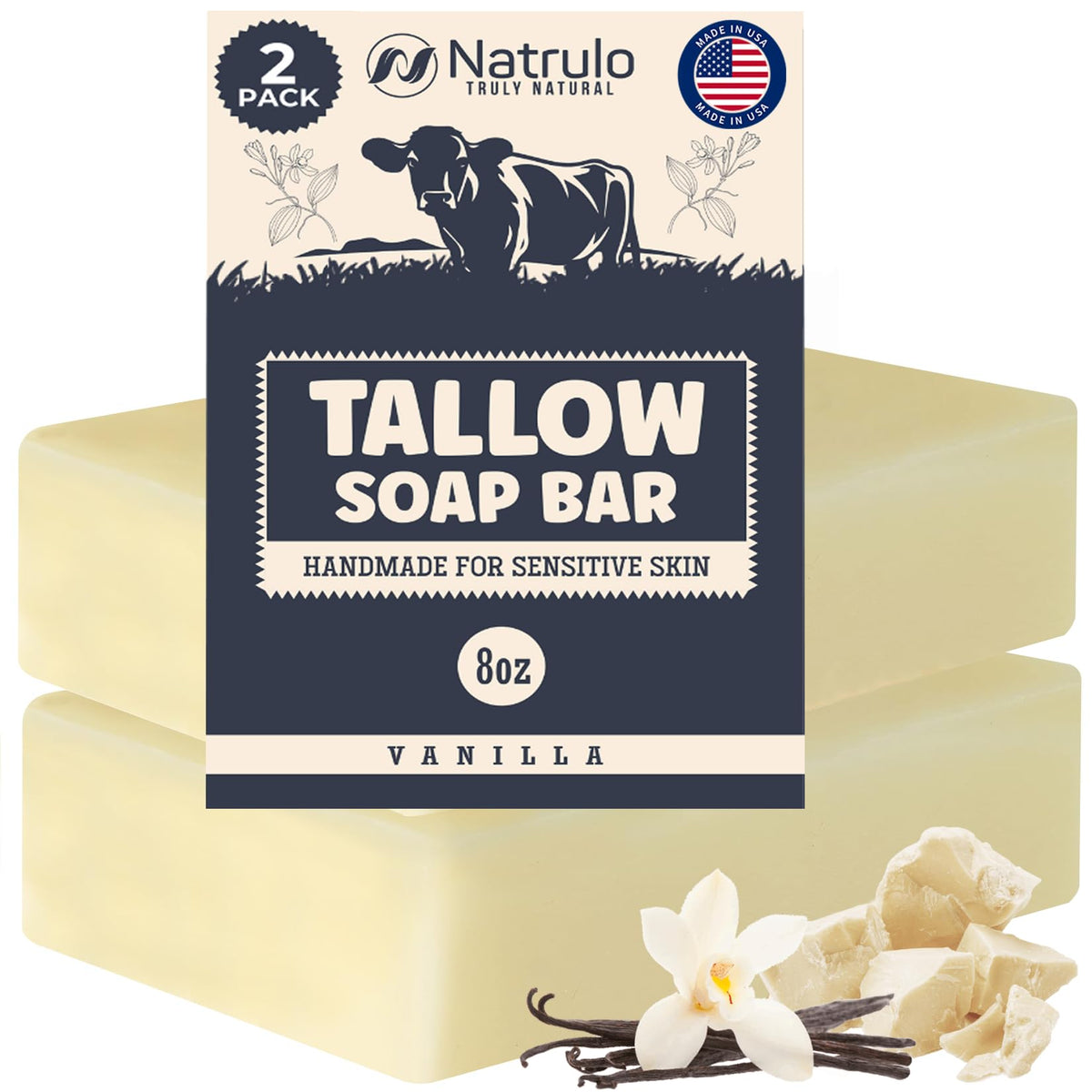 Beef Tallow Soap Bar USA crafted image