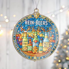 Beer lover card ornament includes meaningful story card for gifting