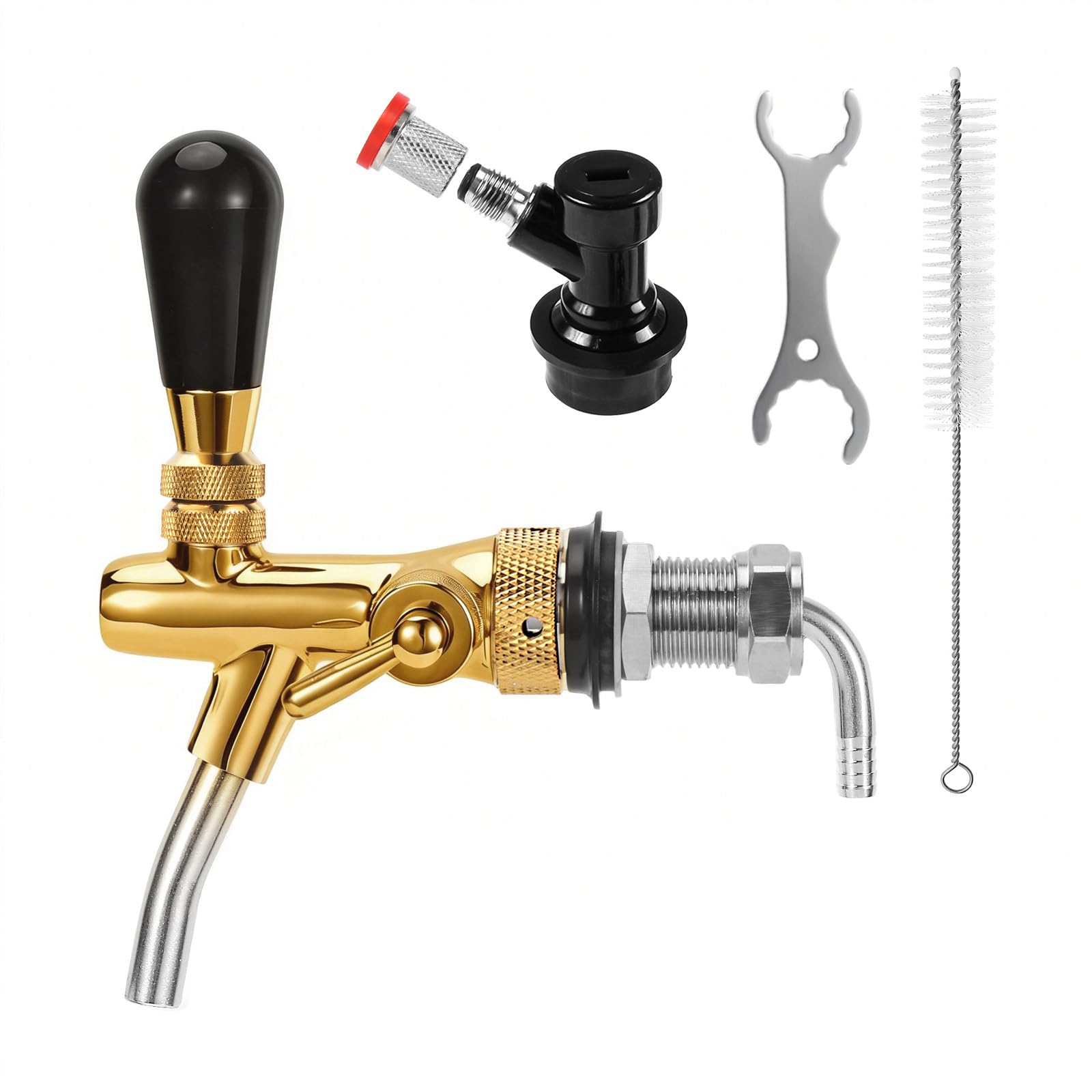 Chrome-plated copper body resists corrosion and rust