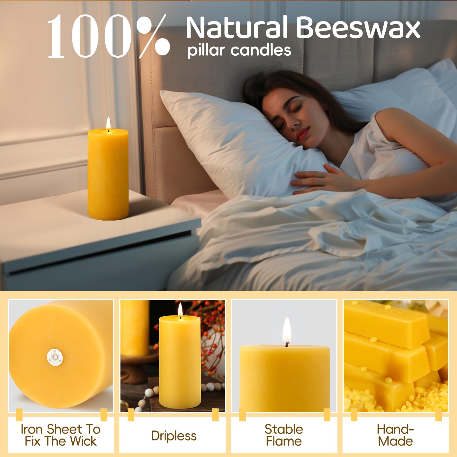 Beeswax negative ions air purification burning
