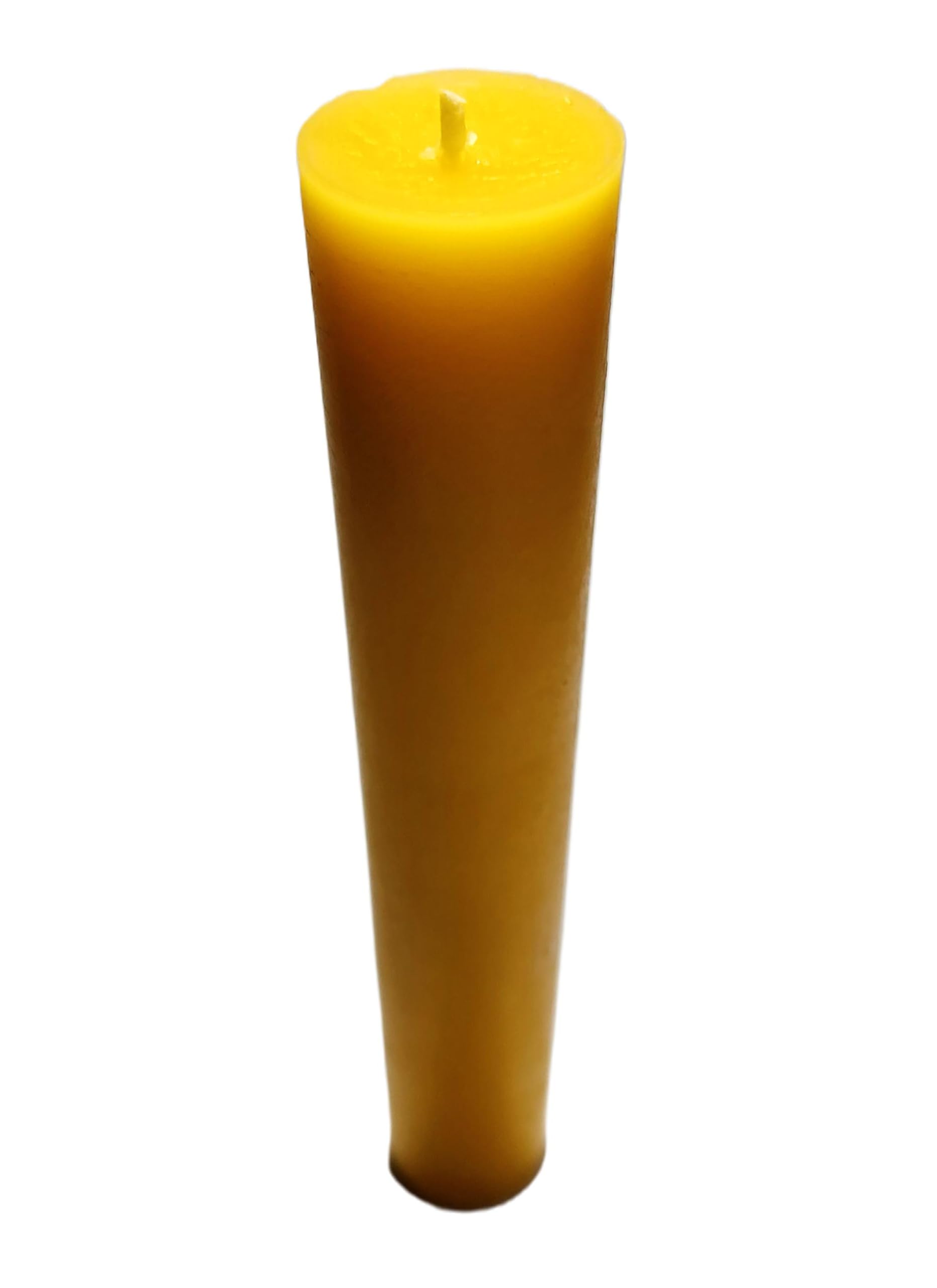 Beeswax pillar candle 1.55 base 8.2 height natural yellow color