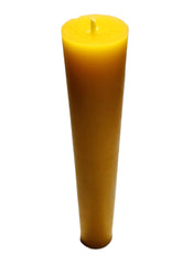 Beeswax pillar candle 1.55 base 8.2 height natural yellow color