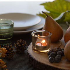 Beeswax tea light candle with recyclable metal cup