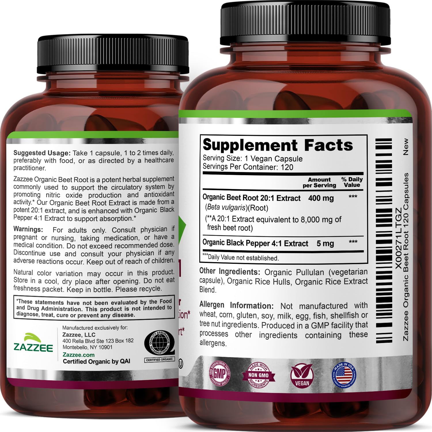 5 mg Organic Black Pepper Extract included in capsules