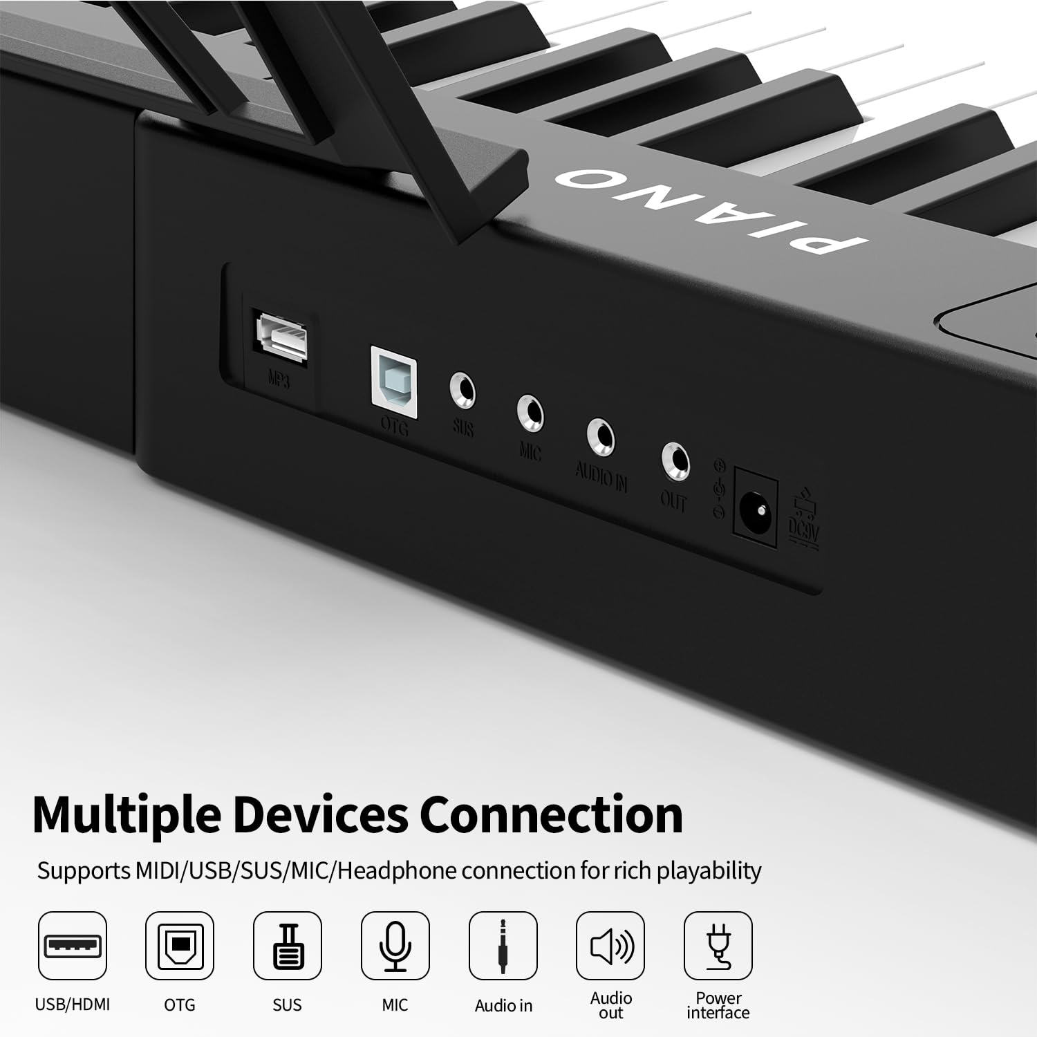 Bluetooth connectivity for lessons on digital piano