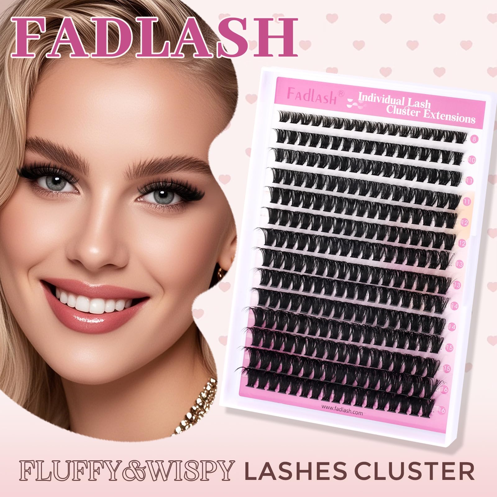 All eye shapes compatible lash clusters 80D