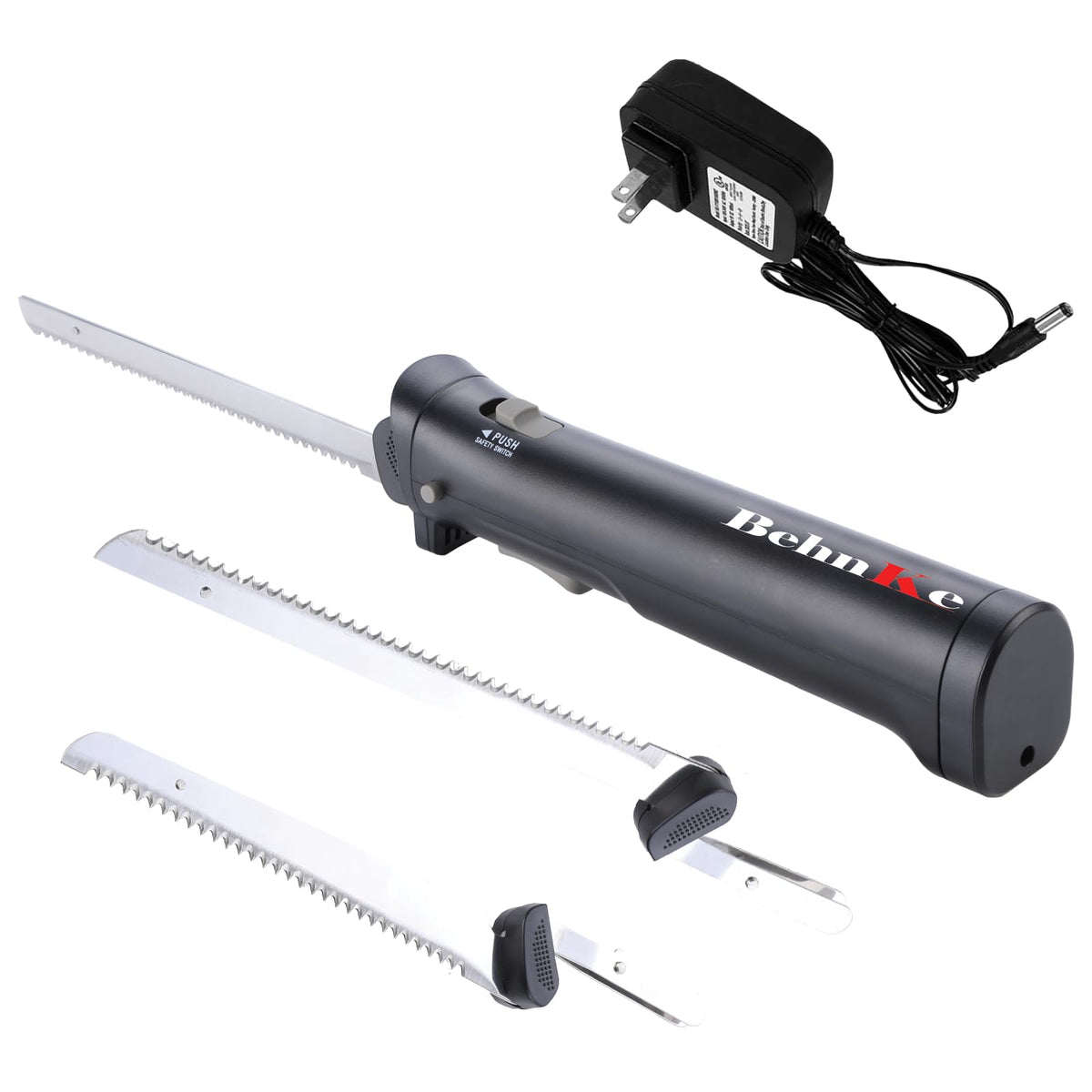 BEHNKE cordless electric knife with four serrated blades