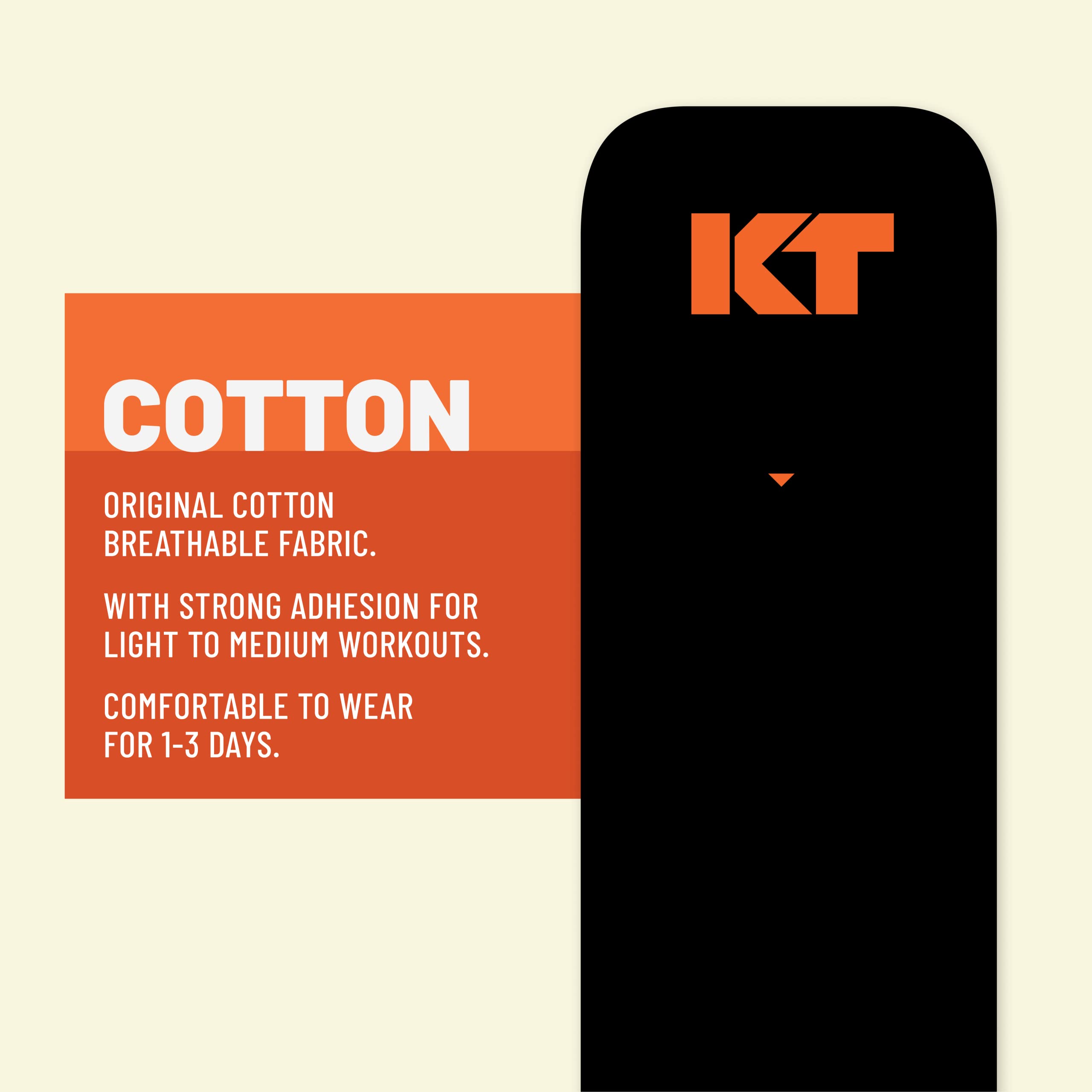 Beige KT Tape Original Cotton athletic tape on roll