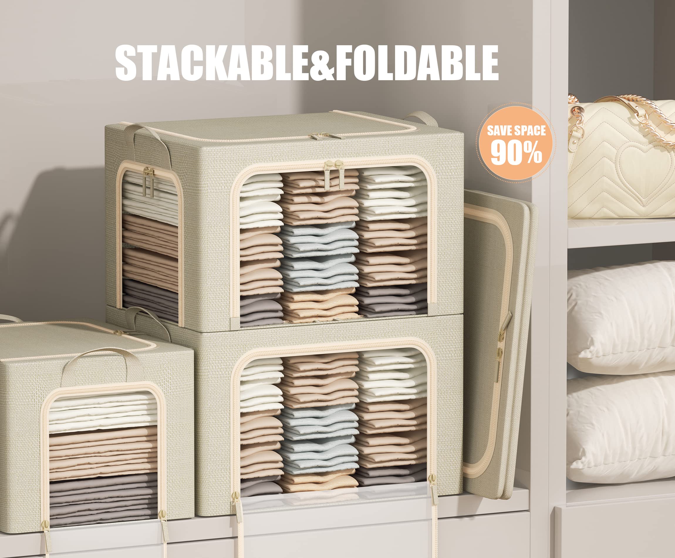 66L linen storage box dimensions 19.7 x 15.7 x 13 inches