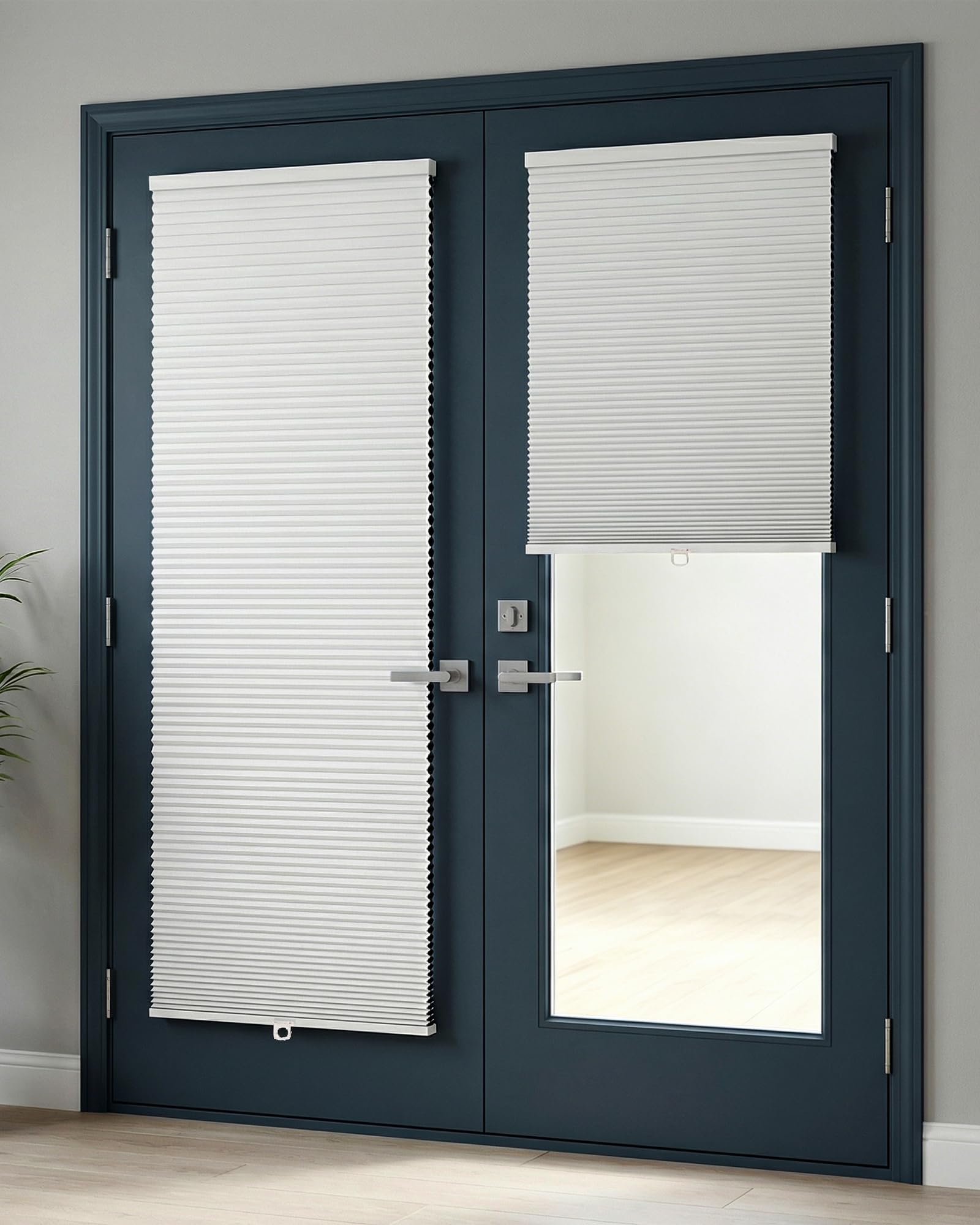 Beige color shade suitable for French doors and windows
