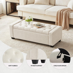 Entryway living room storage ottoman