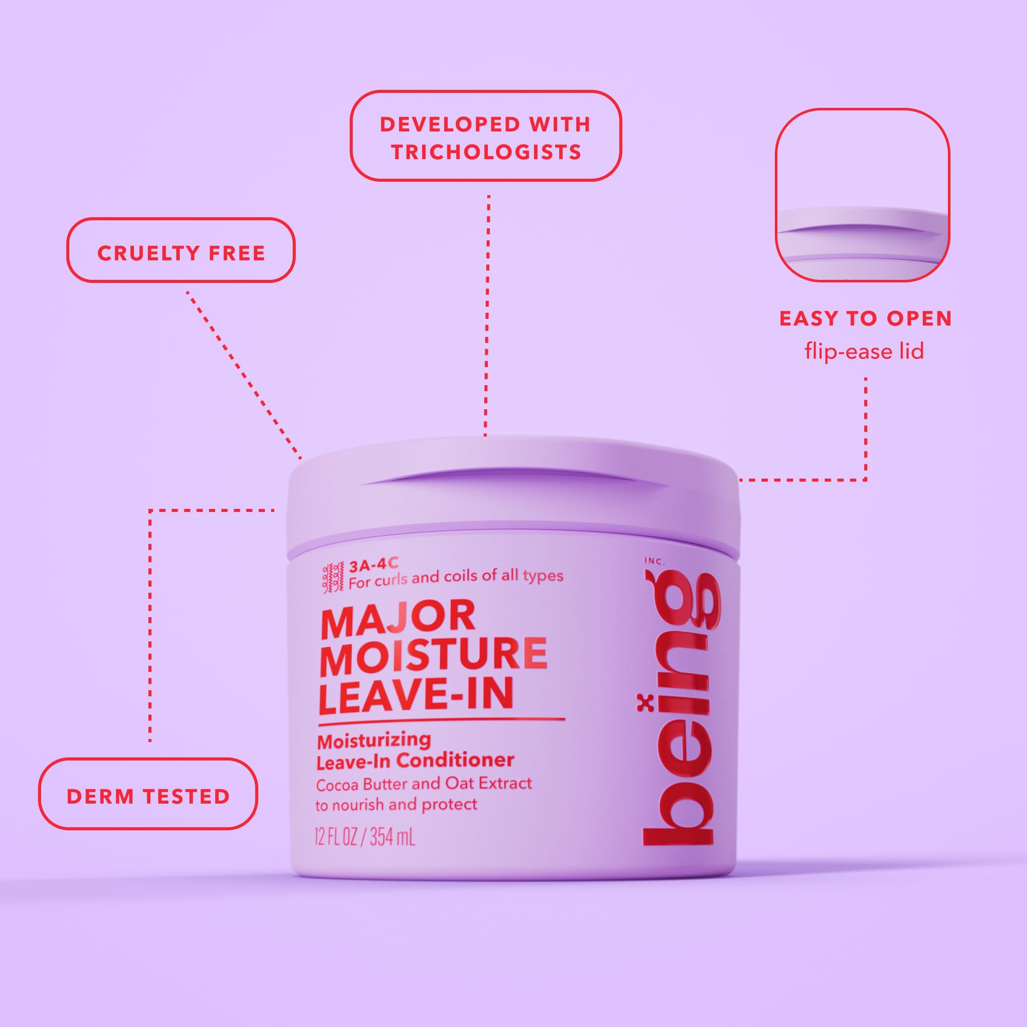 Pack of 2 packaging for Being MAJOR MOISTURE Moisturising Leave-In Conditioner
