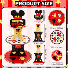 Cartoon themed birthday cupcake toppers included
