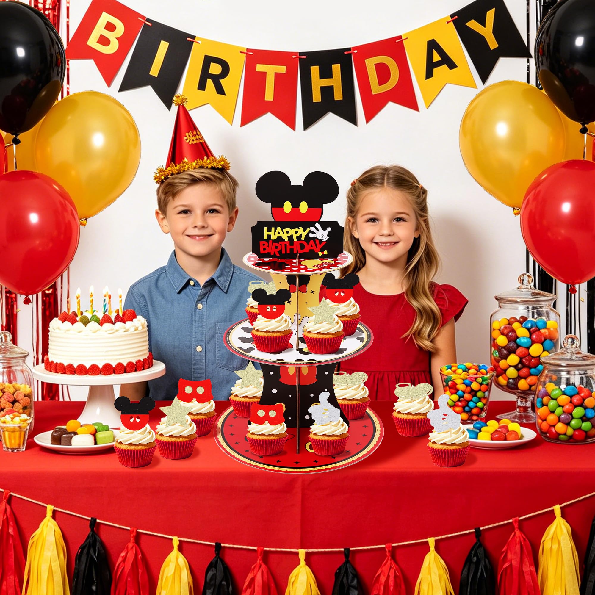 Easy assembly cupcake stand for birthday celebrations