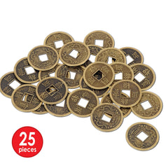 Thin molded plastic coins for party favors