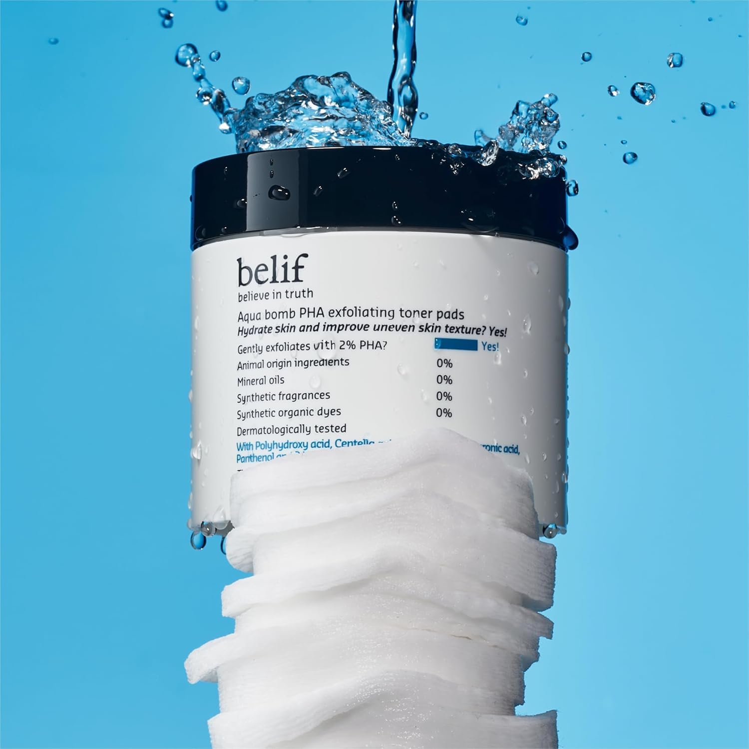 belif PHA 2% Toner Pads for sensitive skin packaging