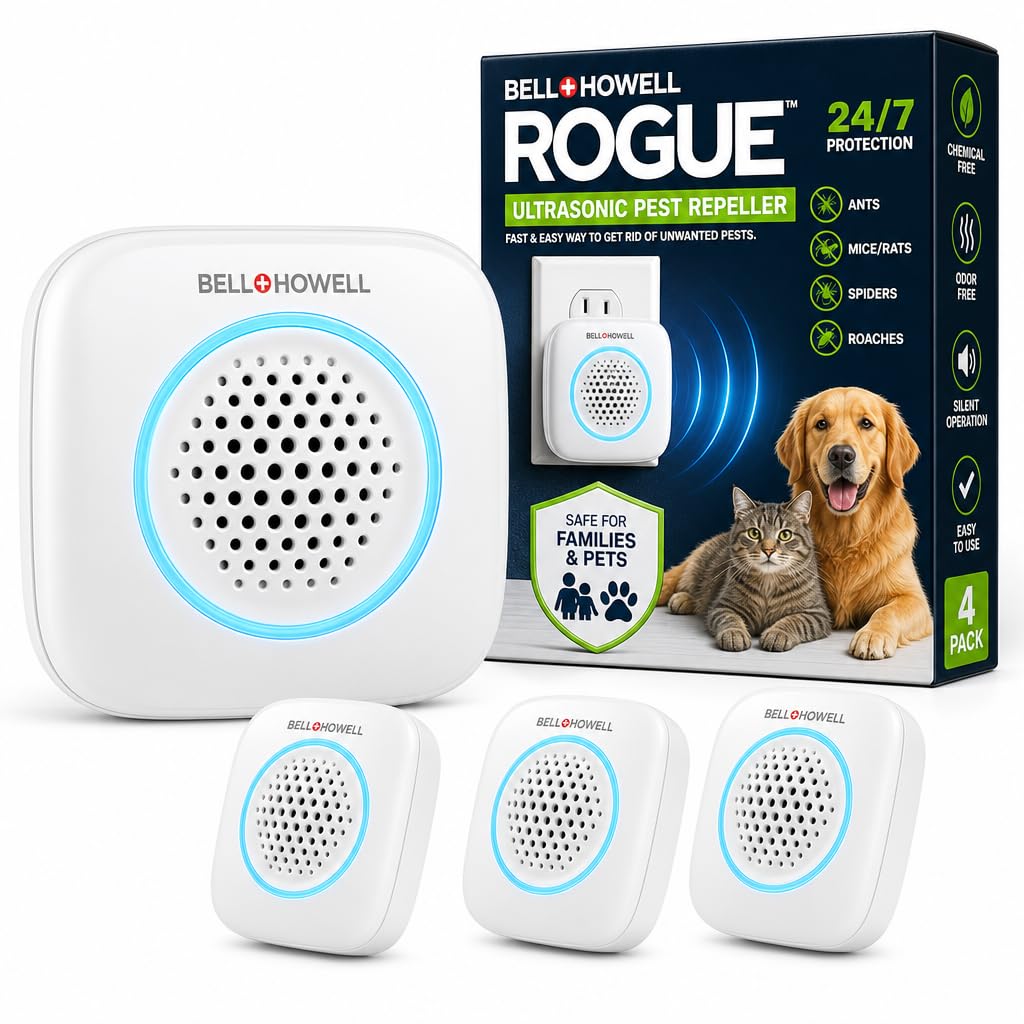 Bell+Howell Ultrasonic Pest Repeller 4 Pack indoors