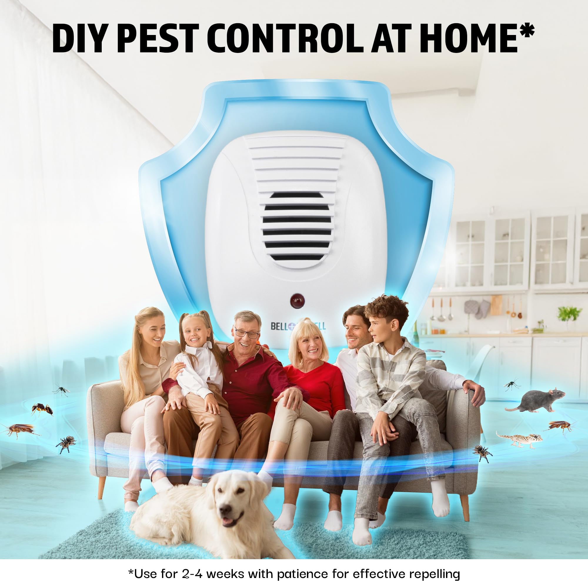 Bell Howell Ultrasonic Pest Repeller Home Kit unit
